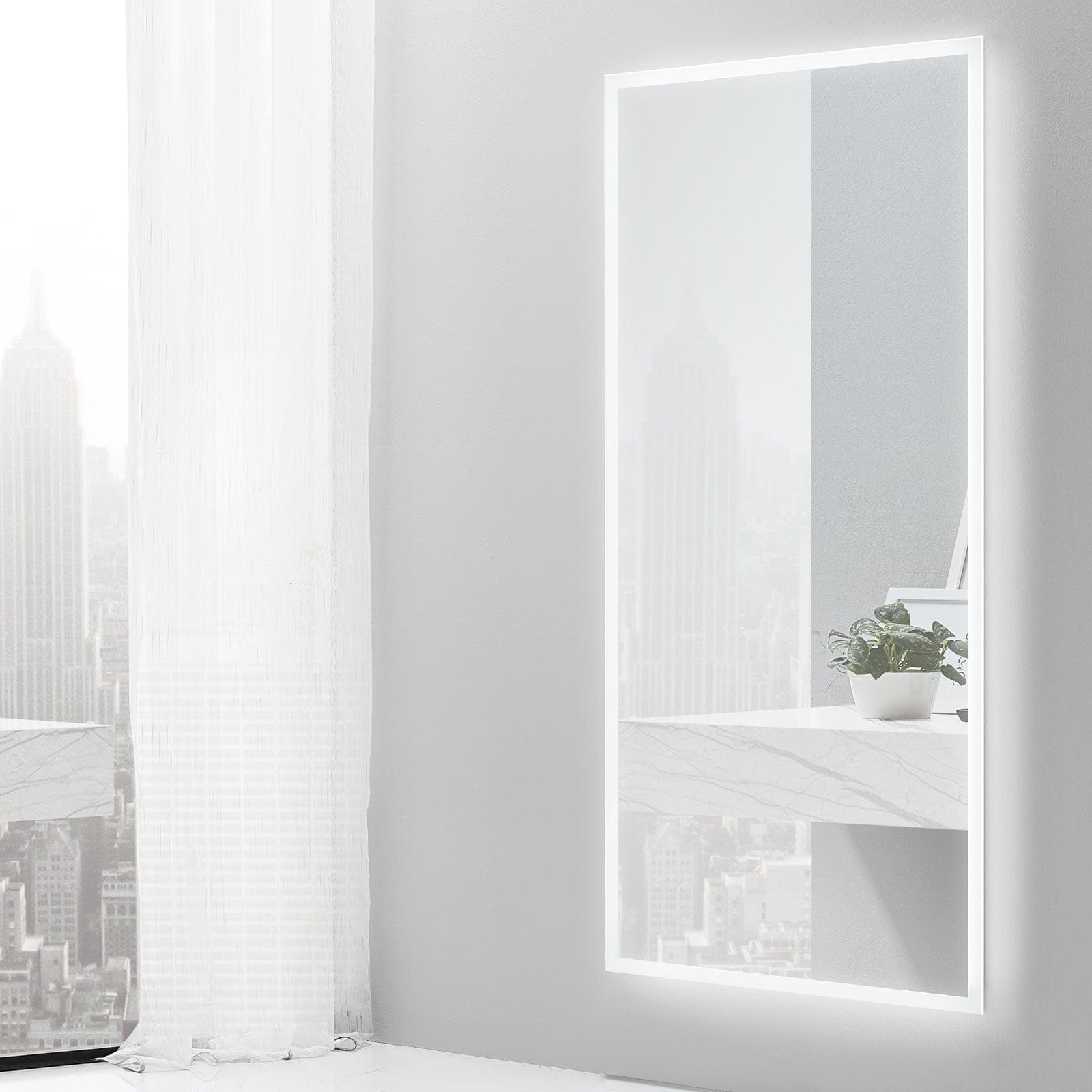 Modern Mirrors Linea Lighted Bathroom Vanity Mirror