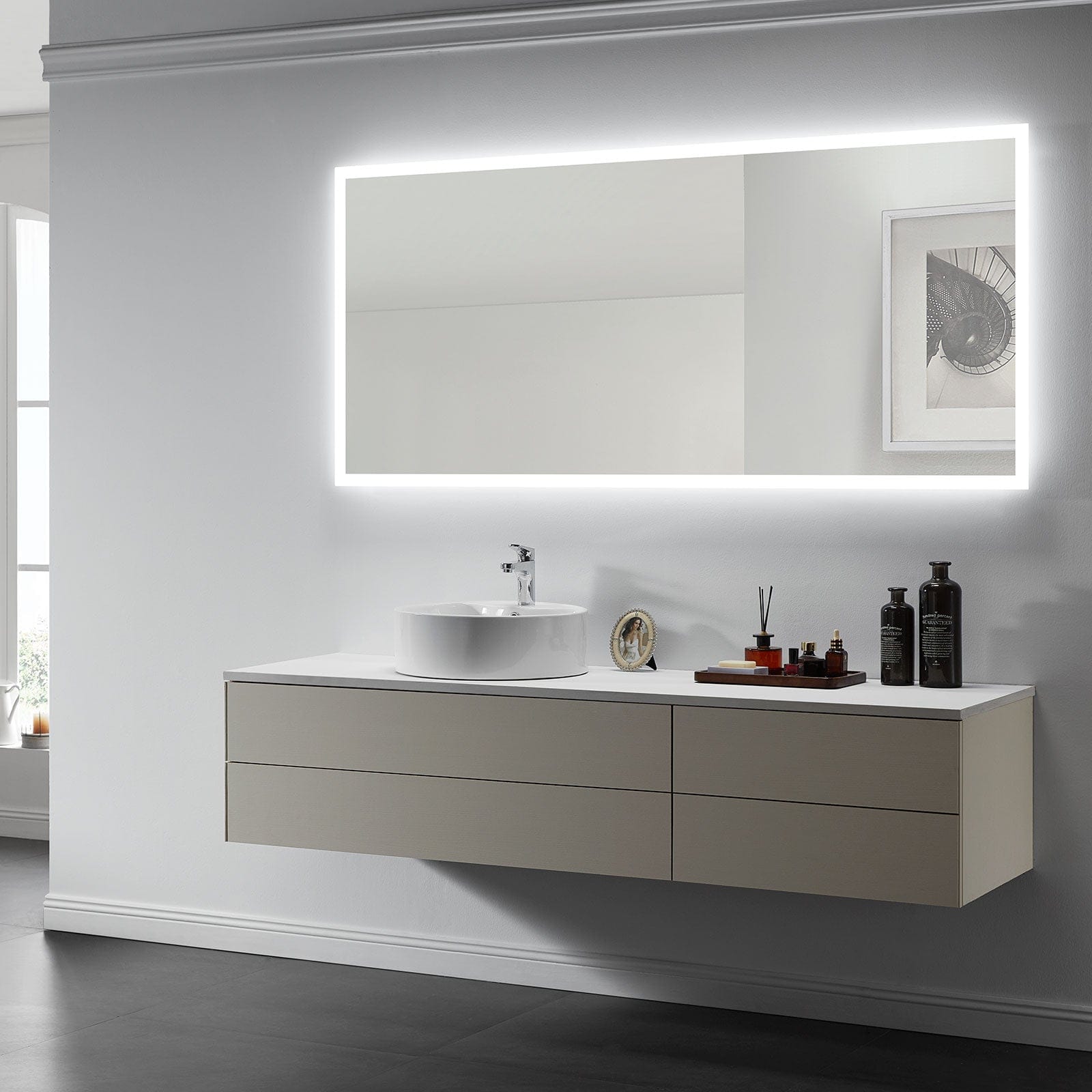 Modern Mirrors Linea Lighted Bathroom Vanity Mirror