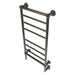 Model T-2040 8 Bar Hardwired Towel Warmer Brushed Bronze Corner View