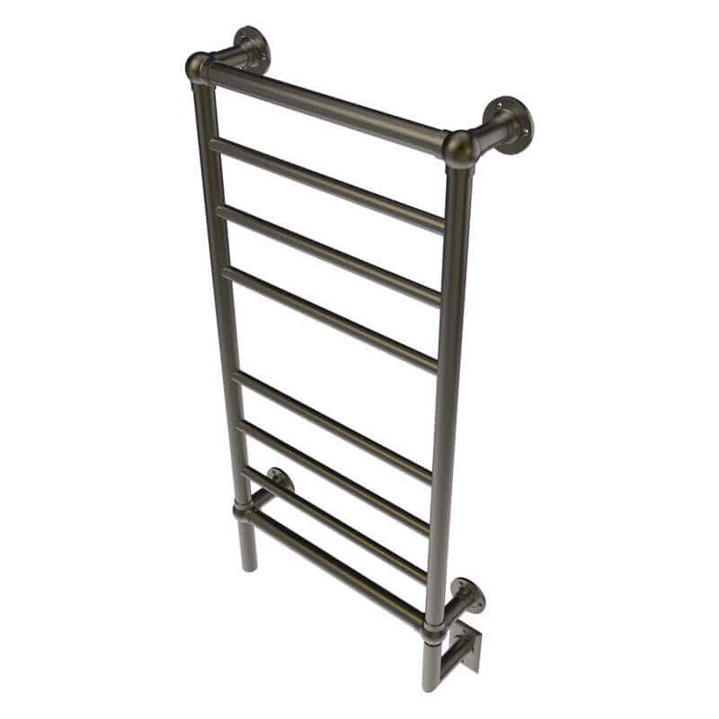 Model T-2040 8 Bar Hardwired Towel Warmer Brushed Bronze Corner View