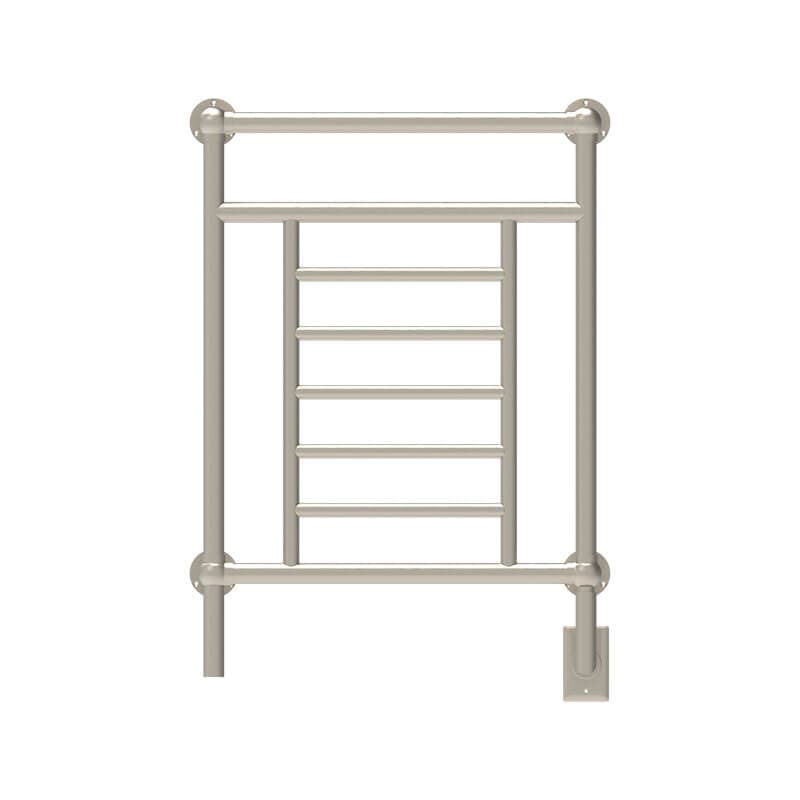 Model T-2536 8 Bar Hardwired Towel Warmer Brushed Nickel Front View