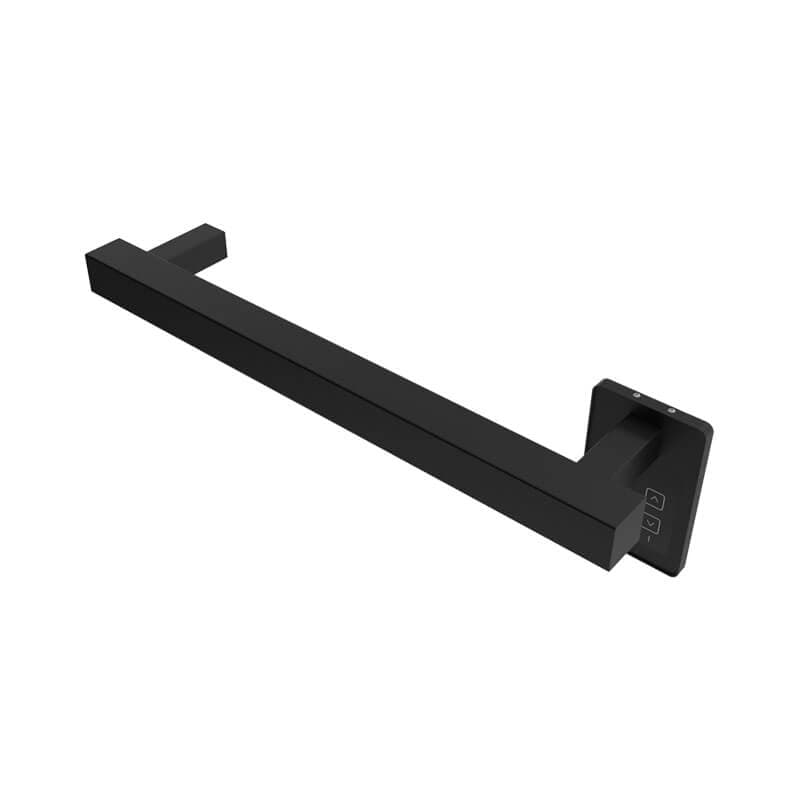 Modello I Square 40 Hardwired Single Bar Matte Black Horizontal Side View