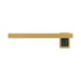 Modello I Square 40 Hardwired Single Bar Satin Brass Horizontal Front View