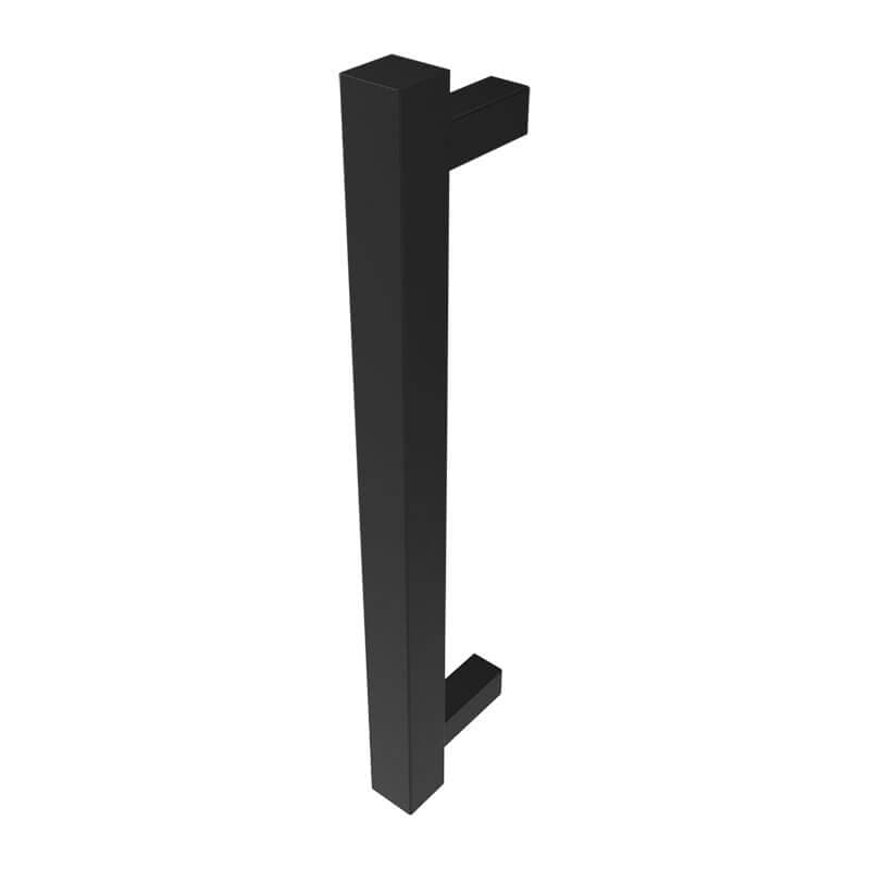 Modello I Square 40 Inch Hardwired Single Bar Matte Black Vertical Side View