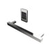 Modello I Square 40 Inch Hardwired Single Bar Polished Stainless Horizontal Side View