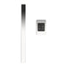 Modello I Square 40 Inch Hardwired Single Bar Polished Stainless Vertical Front View