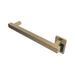 Modello I Square 40 Inch Hardwired Single Bar Satin Brass Horizontal Side View