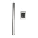 Modello I Round 20" Hardwired Single Bar Brushed Stainless Vertical Front View