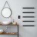 Modello I Round 20 Hardwired Single Bar Matte Black Front View Bathroom Set Up