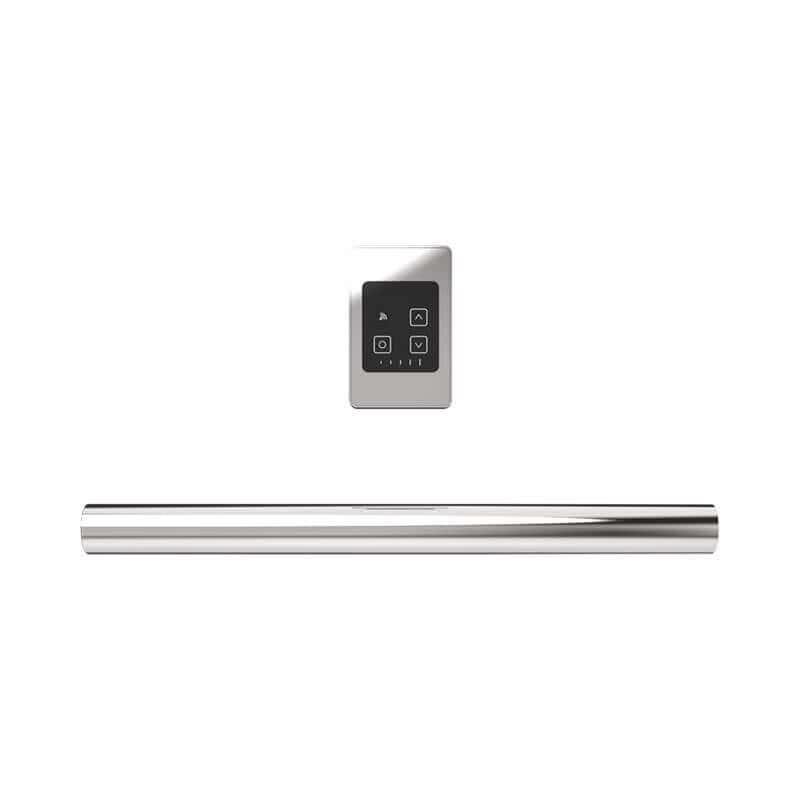 Modello I Round 20 Hardwired Single Bar Polished Stainless Horizontal Front