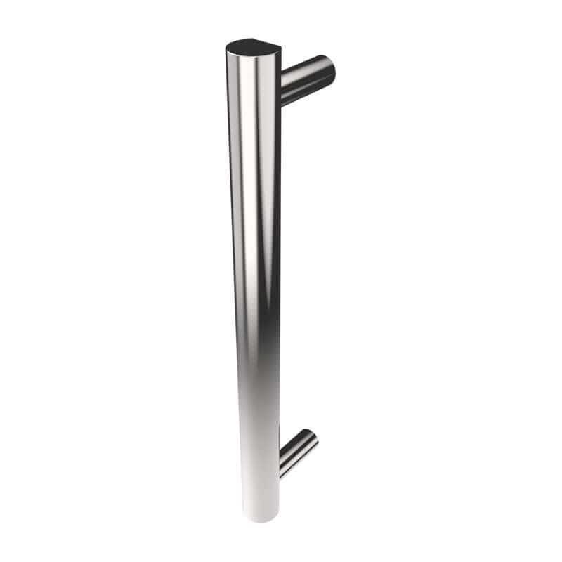 Modello I Round 20 Hardwired Single Bar Polished Stainless Vertical Side View
