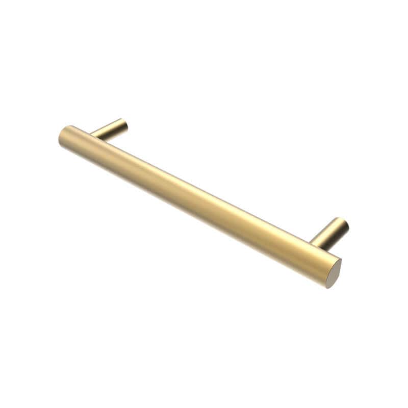 Modello I Round 20 Hardwired Single Bar Satin Brass Horizontal Side View