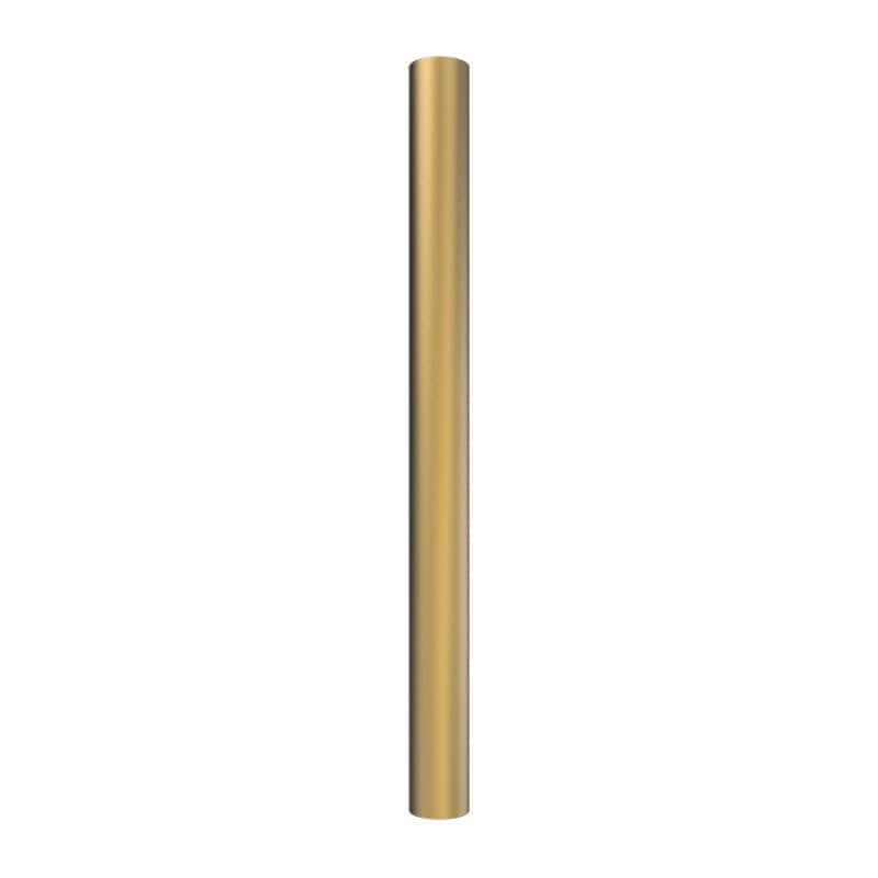 Modello I Round 20 Hardwired Single Bar Satin Brass Vertical Front View