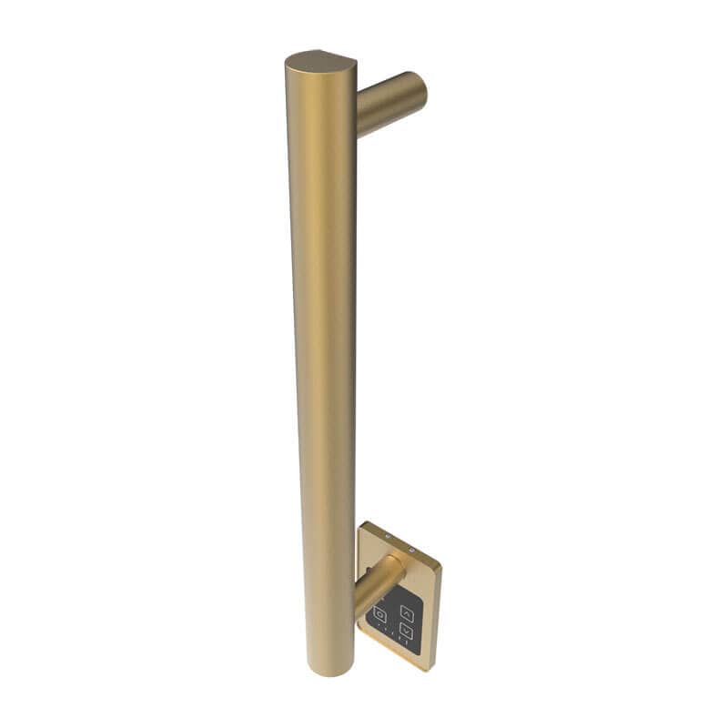 Modello I Round 20 Hardwired Single Bar Satin Brass Vertical Side View