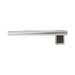 Modello I Round 20 Inch Hardwired Single Bar Brushed Stainless Front View