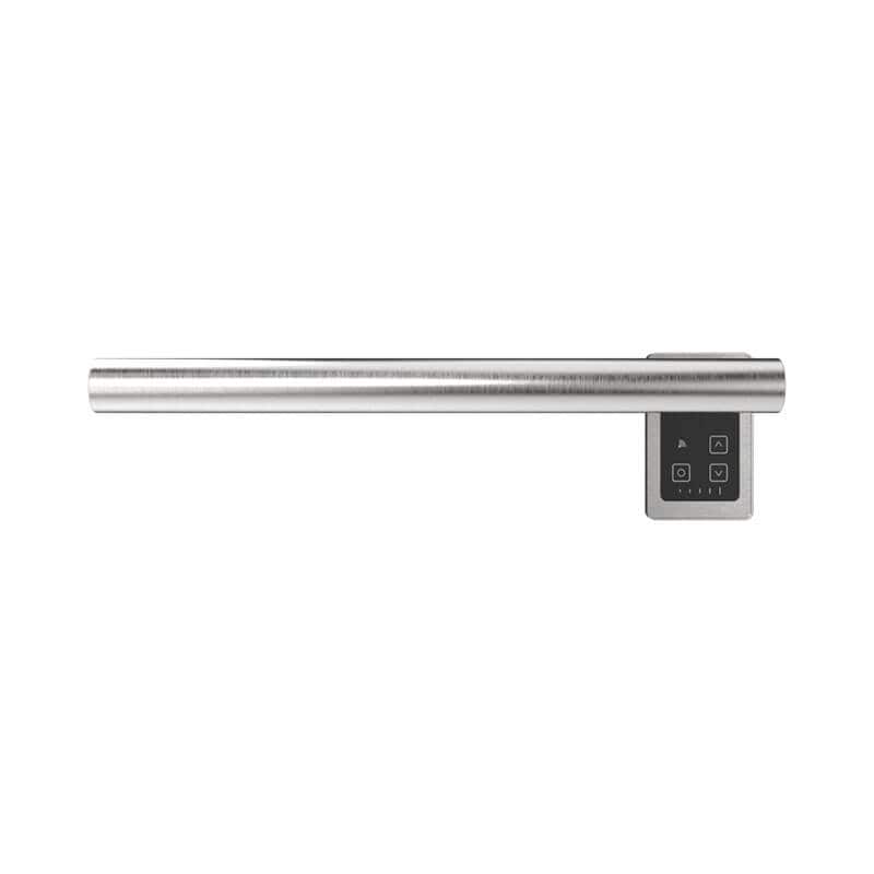 Modello I Round 20 Inch Hardwired Single Bar Brushed Stainless Front View