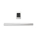 Modello I Round 20 Inch Hardwired Single Bar Brushed Stainless Horizontal Front View
