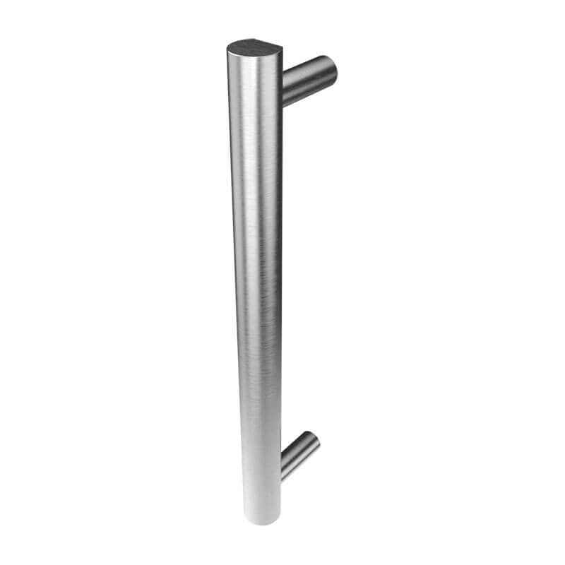 Modello I Round 20 Inch Hardwired Single Bar Brushed Stainless Vertical Side