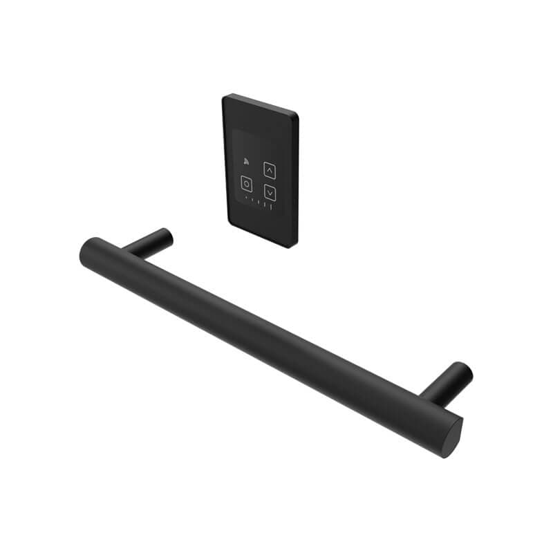 Modello I Round 20 Inch Hardwired Single Bar Matte Black Horizontal Side View