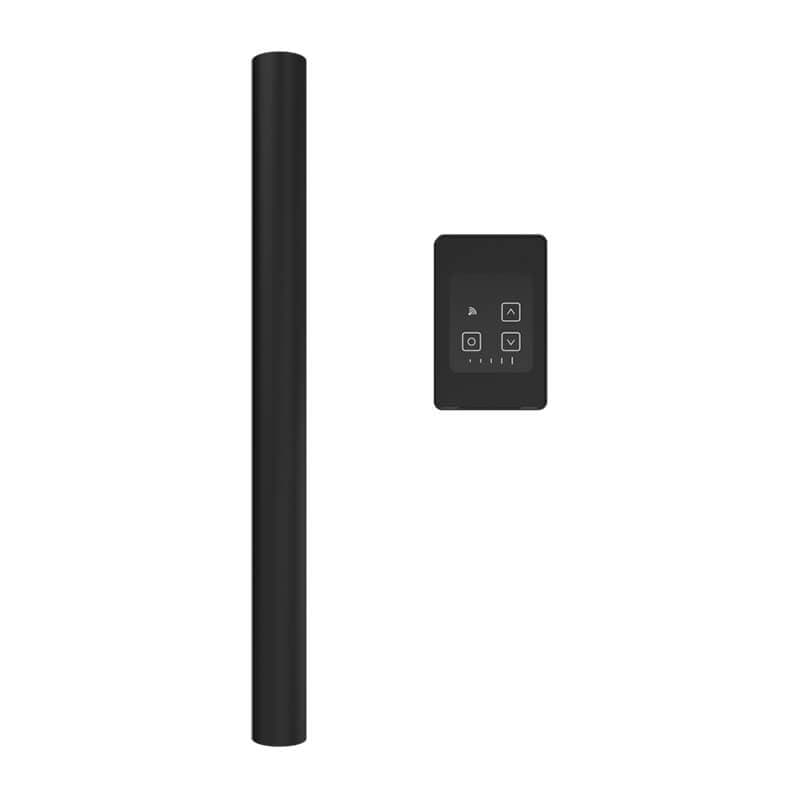 Modello I Round 20 Inch Hardwired Single Bar Matte Black Vertical Front View