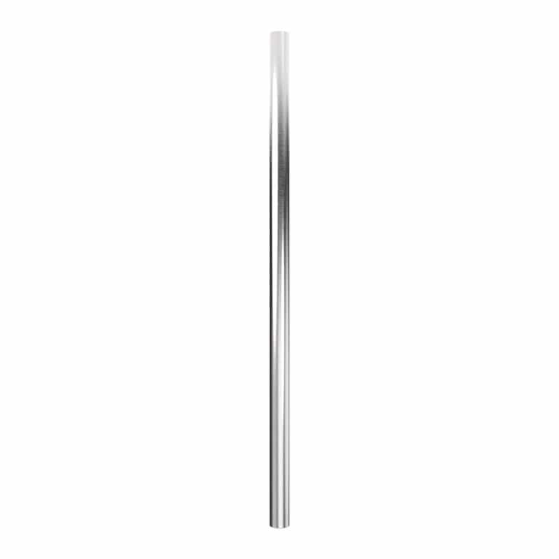 Modello I Round 40 Hardwired Single Bar Brushed Stainless Vertical Front View