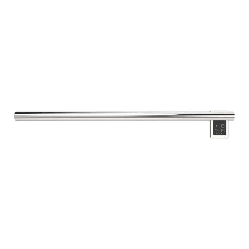 Modello I Round 40 Hardwired Single Bar Polished Stainless Horizontal Front View