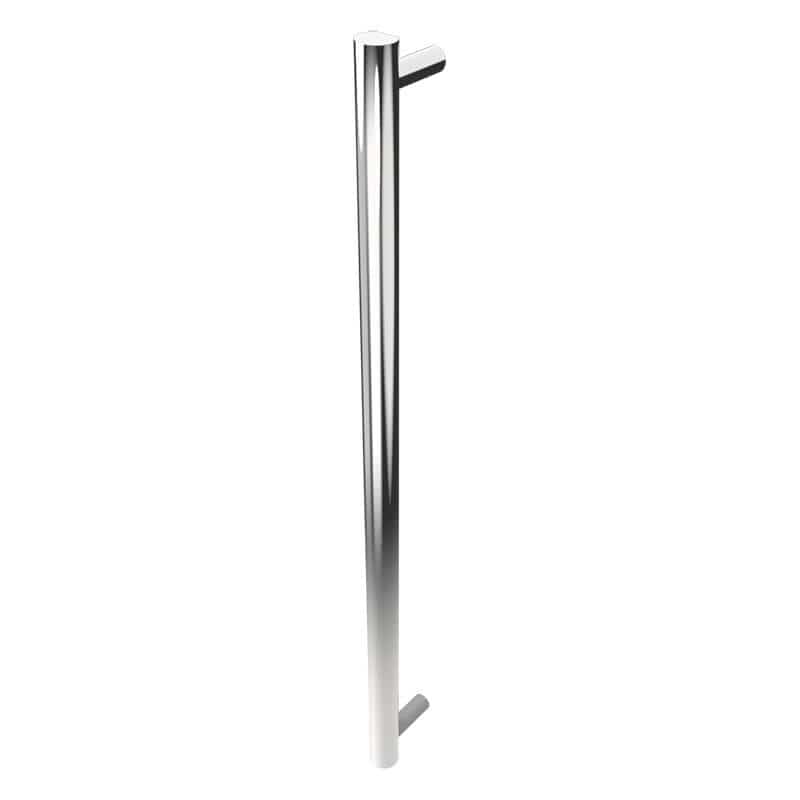 Modello I Round 40 Hardwired Single Bar Polished Stainless Vertical Side View