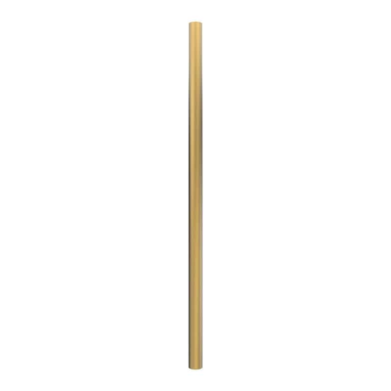 Modello I Round 40 Hardwired Single Bar Satin Brass Vertical Front View