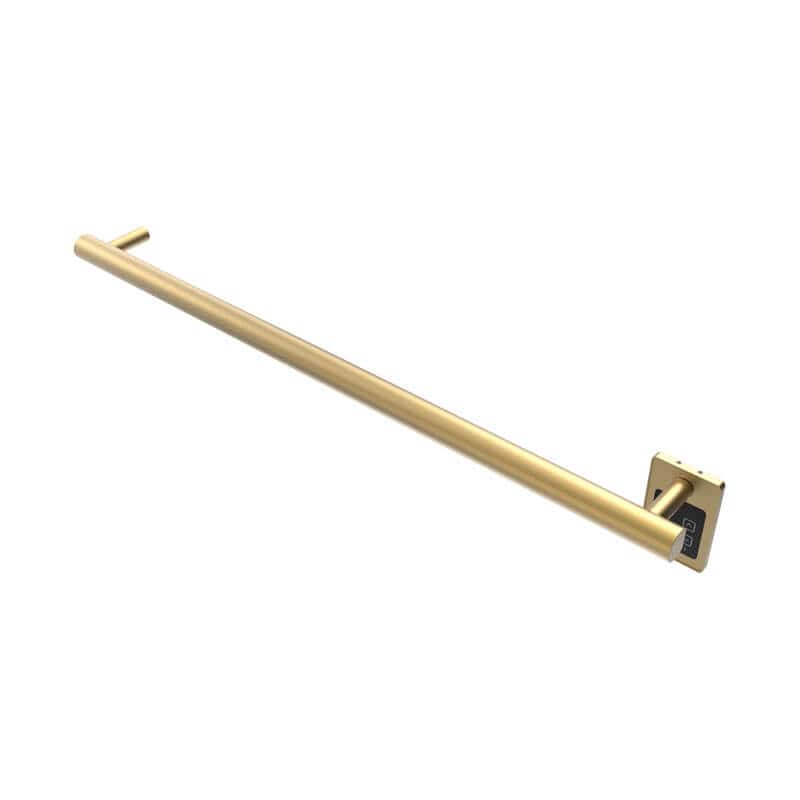 Modello I Round 40 Inch Hardwired Single Bar Satin Brass Horizontal Side View