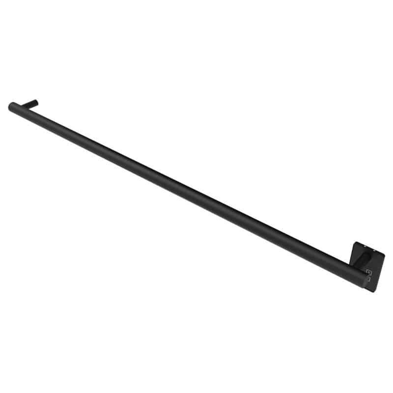 Modello I Round 59 Hardwired Single Bar Matte Black Horizontal Side View