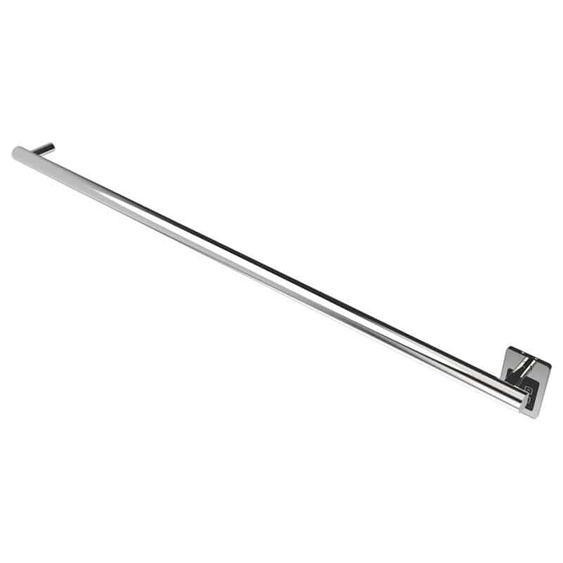Modello I Round 59 Hardwired Single Bar Polished Stainless Horizontal Side View