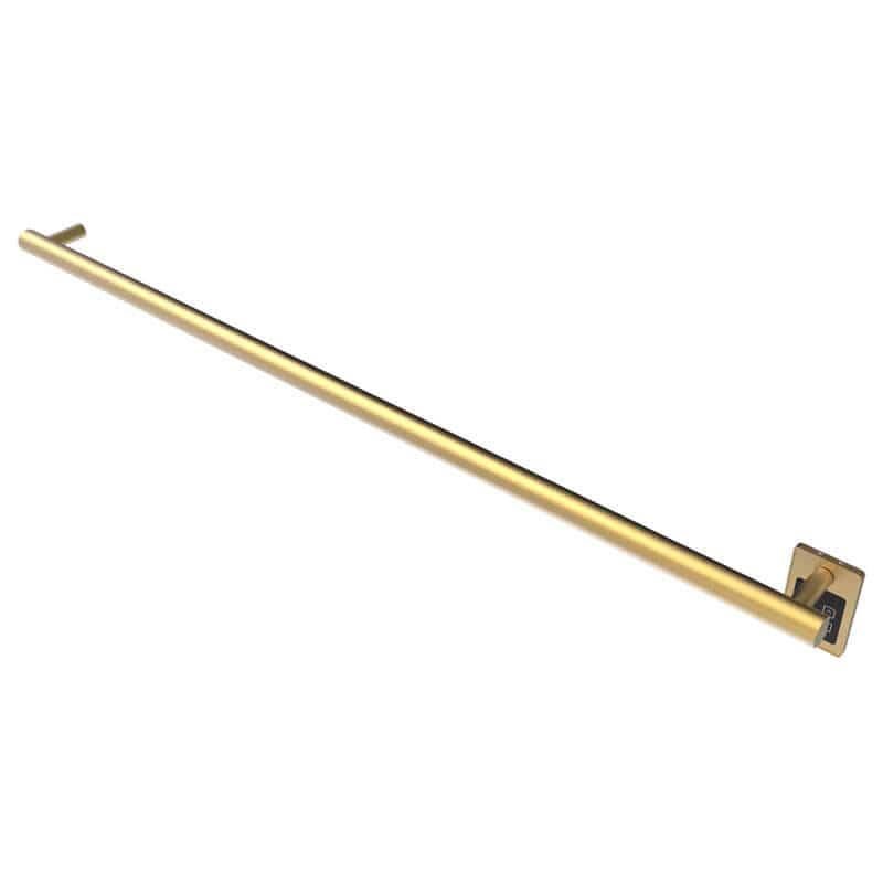Modello I Round 59 Hardwired Single Bar Satin Brass Horizontal Side View