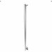 Modello I Round 59 Inch Hardwired Single Bar Brushed Stainless Vertical Side View