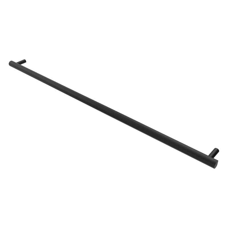 Modello I Round 59 Inch Hardwired Single Bar Matte Black Horizontal Side View
