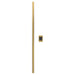 Modello I Round 59 Inch Hardwired Single Bar Satin Brass Vertical Front View