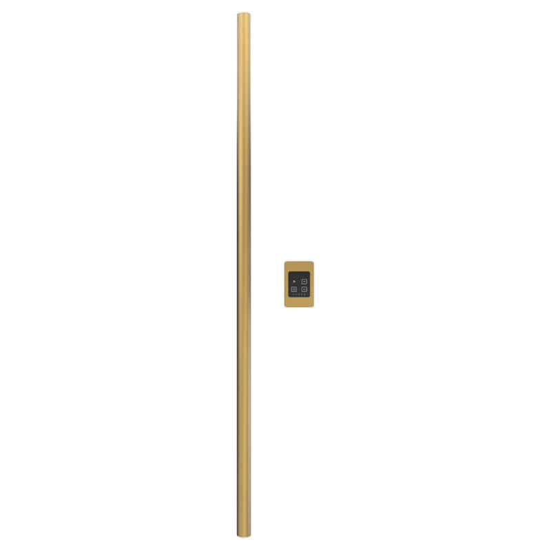 Modello I Round 59 Inch Hardwired Single Bar Satin Brass Vertical Front View