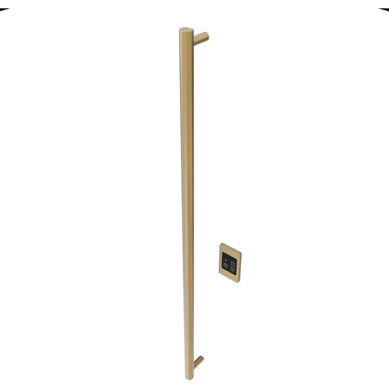 Modello I Round 59 Inch Hardwired Single Bar Satin Brass Vertical Side View