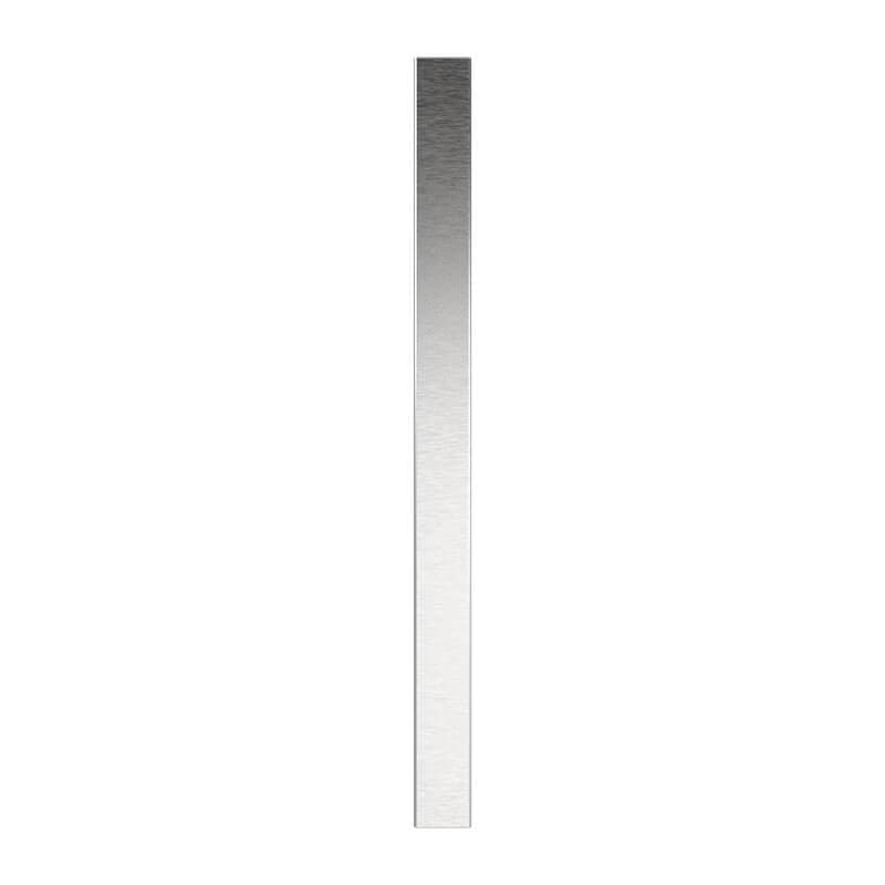 Modello I Square 20" Hardwired Single Bar Brushed Stainless Vertical Front View