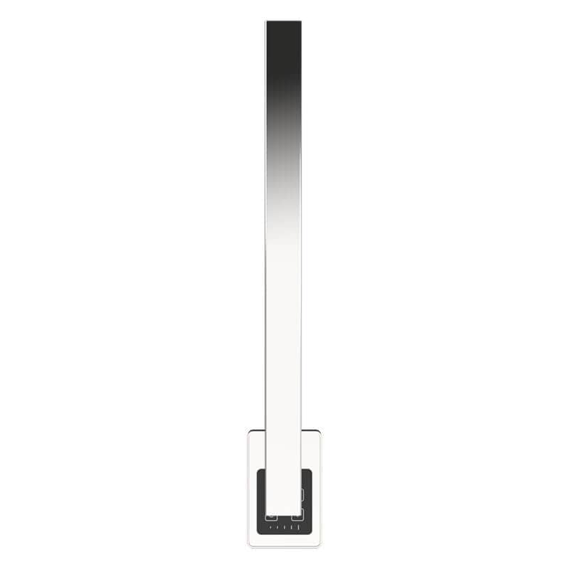 Modello I Square 20 Hardwired Single Bar Polished Stainless Vertical Front View