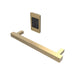 Modello I Square 20 Hardwired Single Bar Satin Brass Horizontal Side View