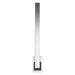 Modello I Square 20 Inch Hardwired Single Bar Brushed Stainless Vertical Front View