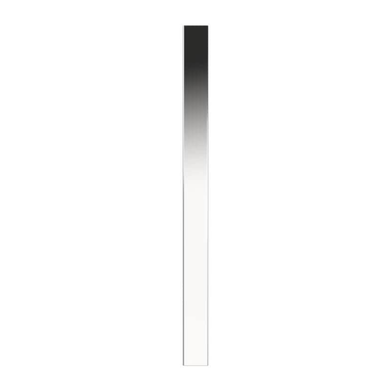 Modello I Square 20 Inch Hardwired Single Bar Polished Stainless Vertical Front View