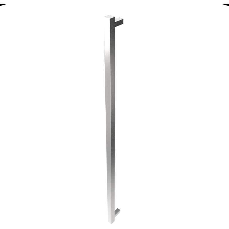 Modello I Square 59 Hardwired Single Bar Brushed Stainless Vertical Side View