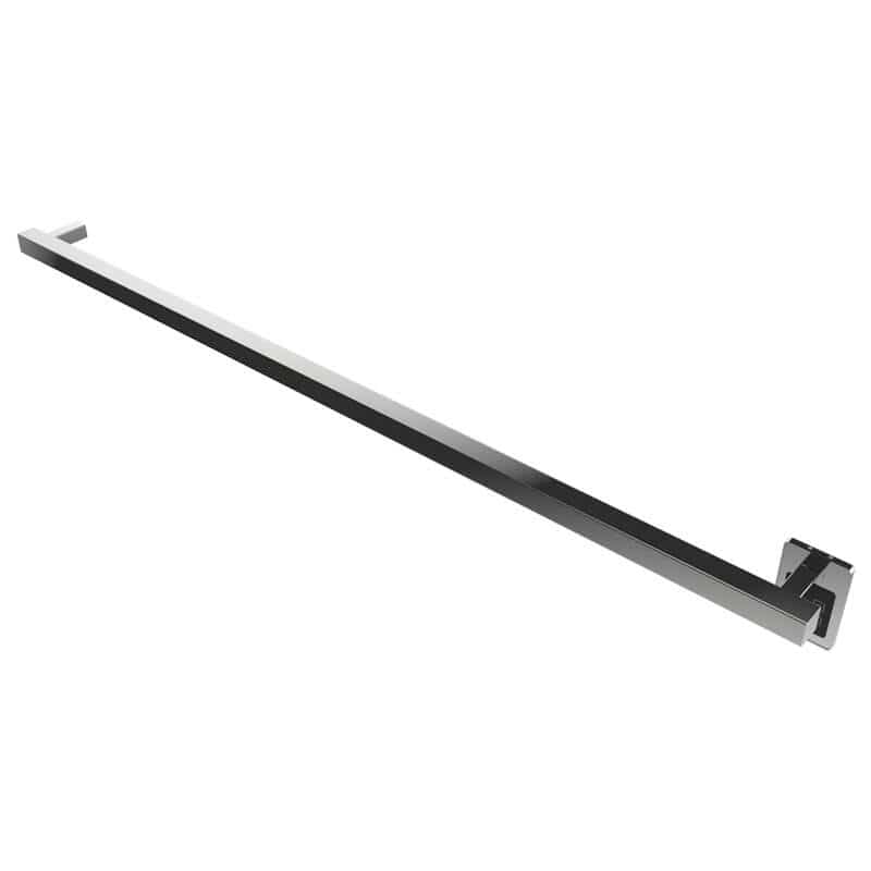 Modello I Square 59 Hardwired Single Bar Polished Stainless Horizontal Side View