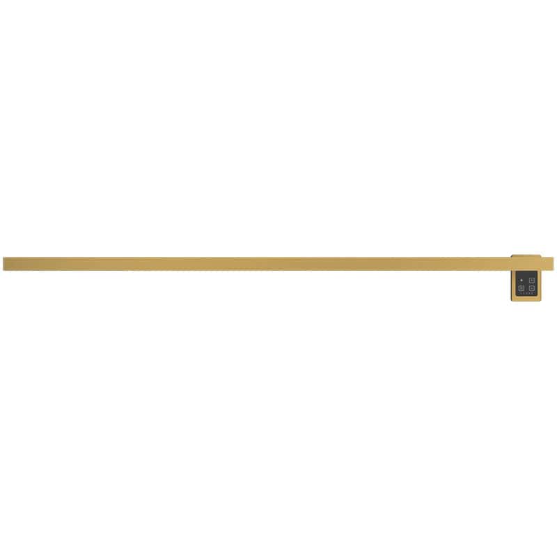 Modello I Square 59 Hardwired Single Bar Satin Brass Horizontal Front View