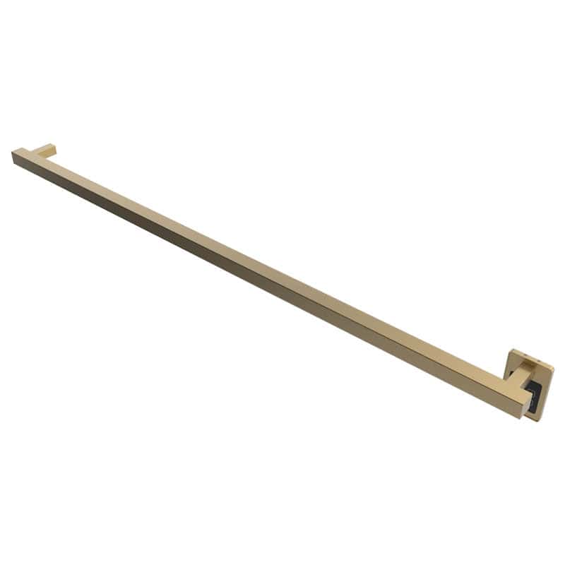 Modello I Square 59 Hardwired Single Bar Satin Brass Horizontal Side View