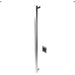 Modello I Square 59 Inch Hardwired Single Bar Brushed Stainless Vertical Side View