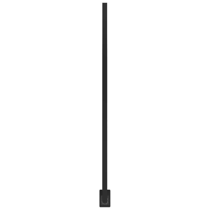 Modello I Square 59 Inch Hardwired Single Bar Matte Black Vertical Front View