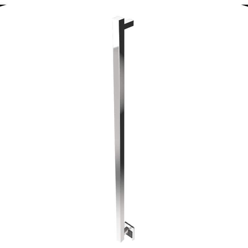 Modello I Square 59 Inch Hardwired Single Bar Polished Stainless Vertical Side View