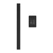 Modello I Square 40 Hardwired Single Bar Matte Black Vertical Front View
